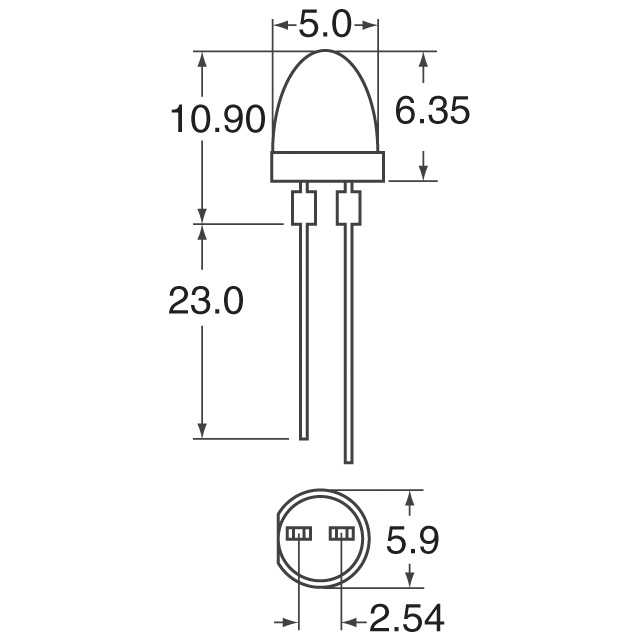 HLMP-3390 Broadcom Limited  LED Indication - Discrete